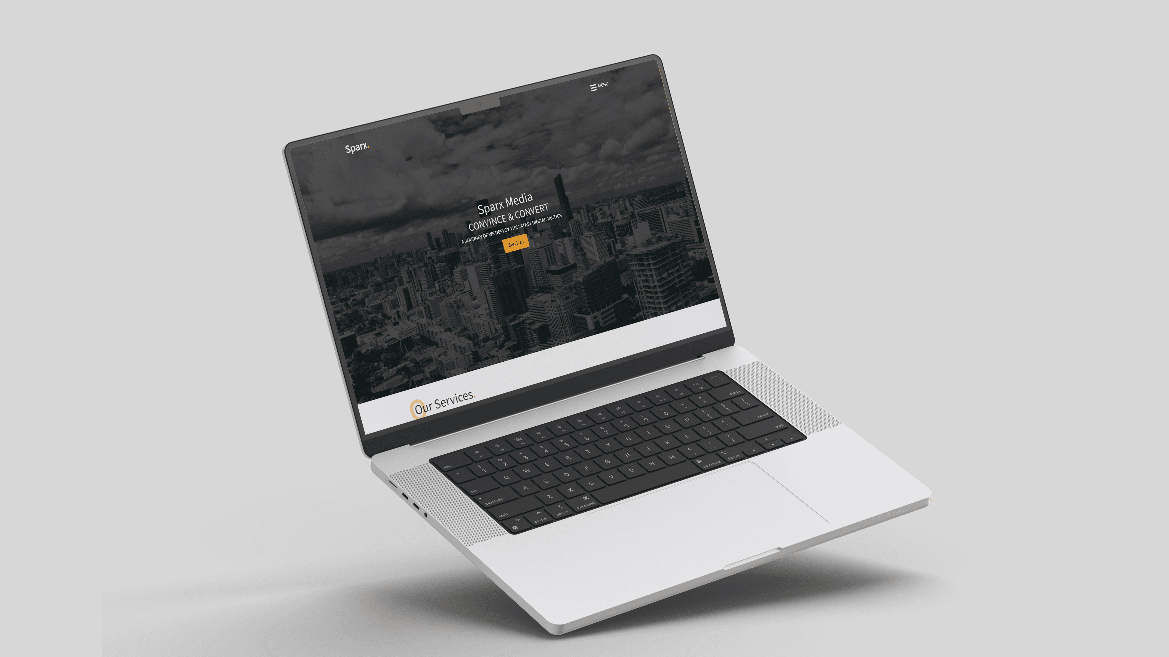 Sparx Media homepage