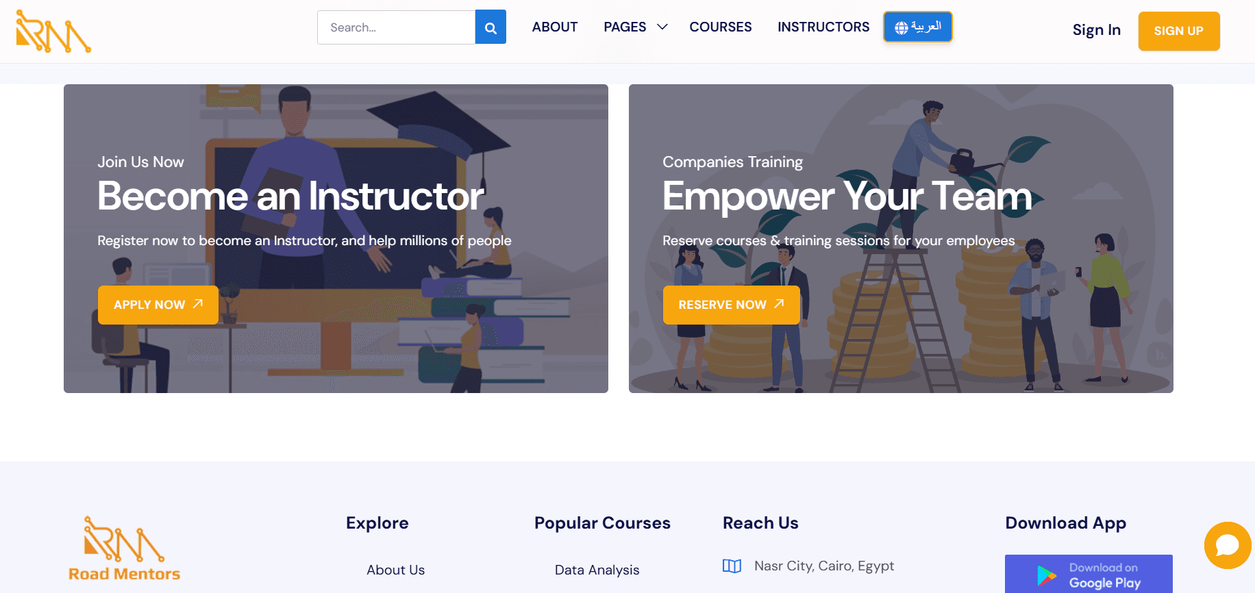 Road Mentors course catalog