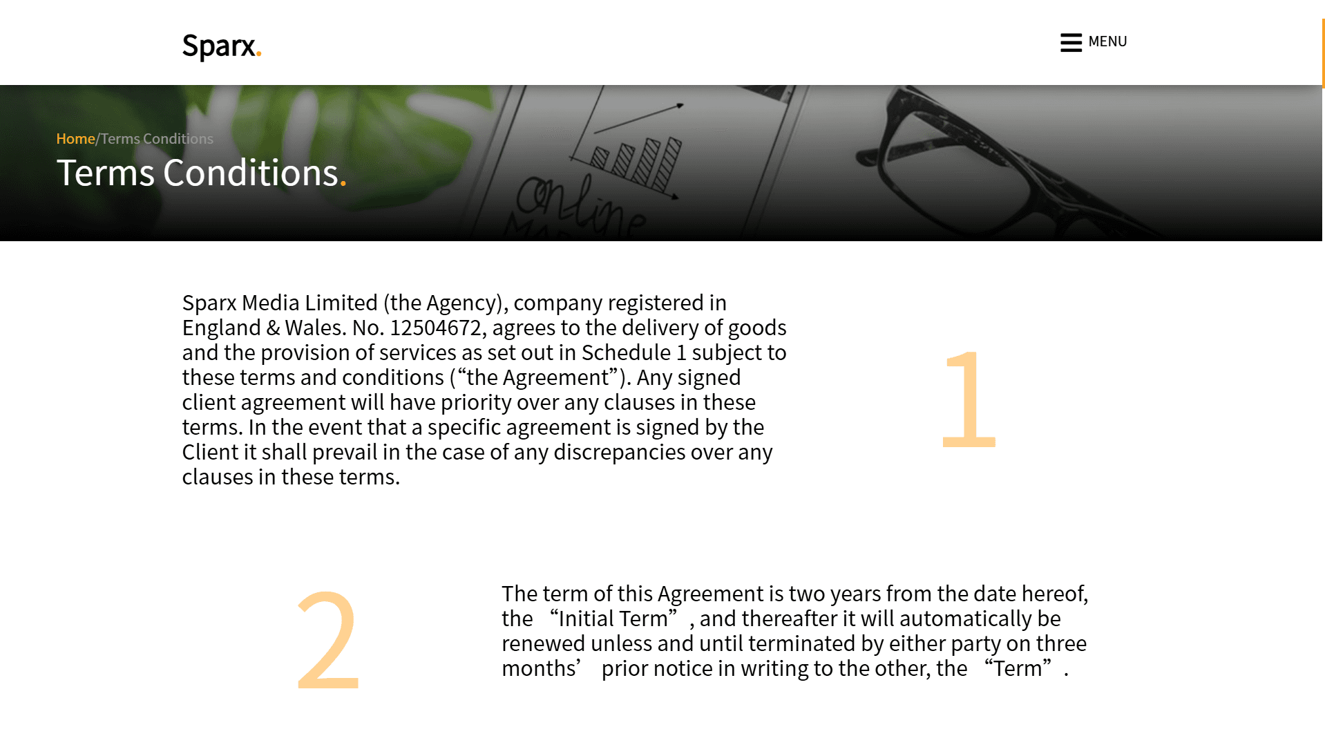 Sparx Media contact/CTA section